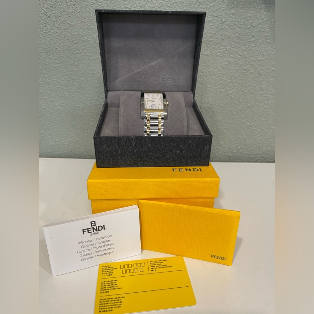 Fendi Silver & Gold Unisex Watch